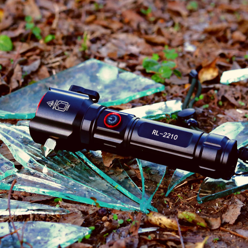 Laser LED Tactical Flashlight With 1Km Range and long lasting backup | Imported