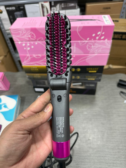 3 in 1 Foldable Hair Brush Mini Straightener Comb Electric Beard Hair Straightener Brush - Buy Online Pakistan | Galaxiee.com