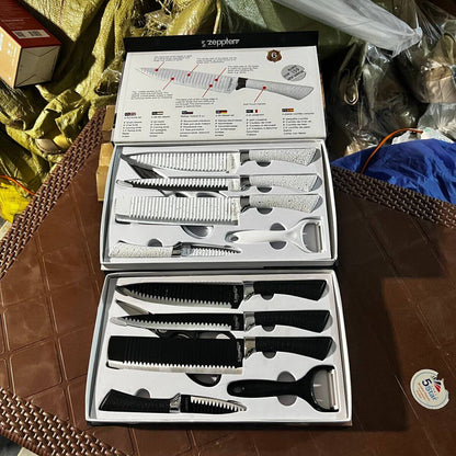 Zepter 6 in 1 Kitchen knives set with peeler & Scissor – Made for Europe – Poland Lot ImportHigh quality