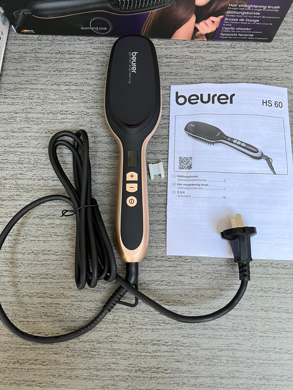 Beurer Germany Style Pro Diamond Straightener Brush HS 60