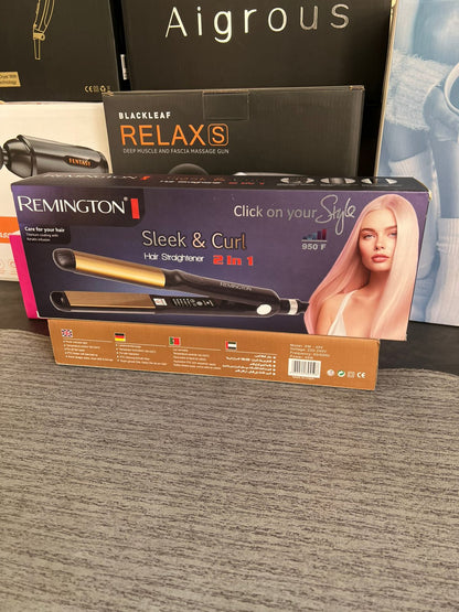 Remington Sleek & Curl 2-in-1 Hair Straightener and Curler.