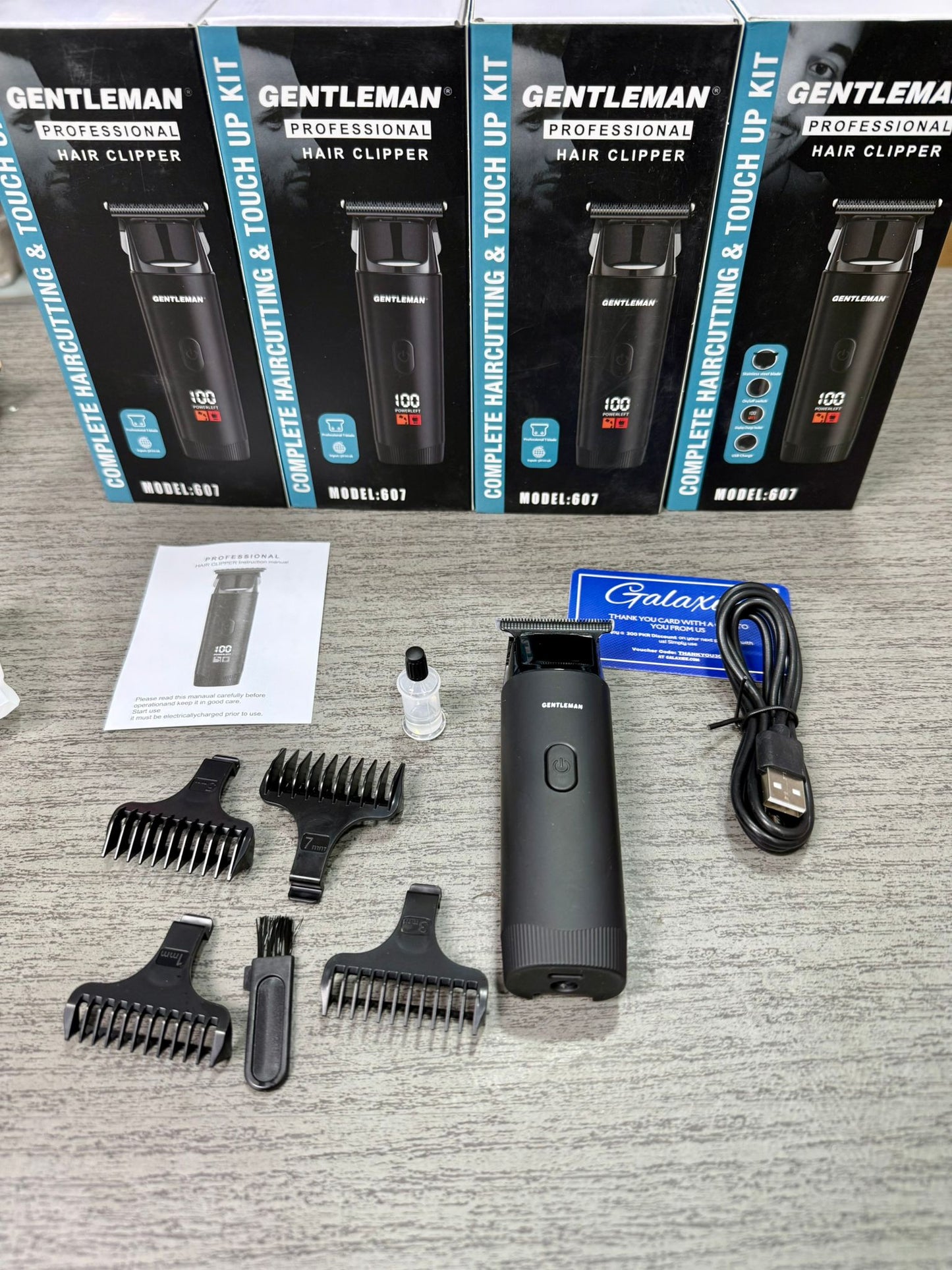 Premium Cordless Hair & Beard Trimmer – Model 607