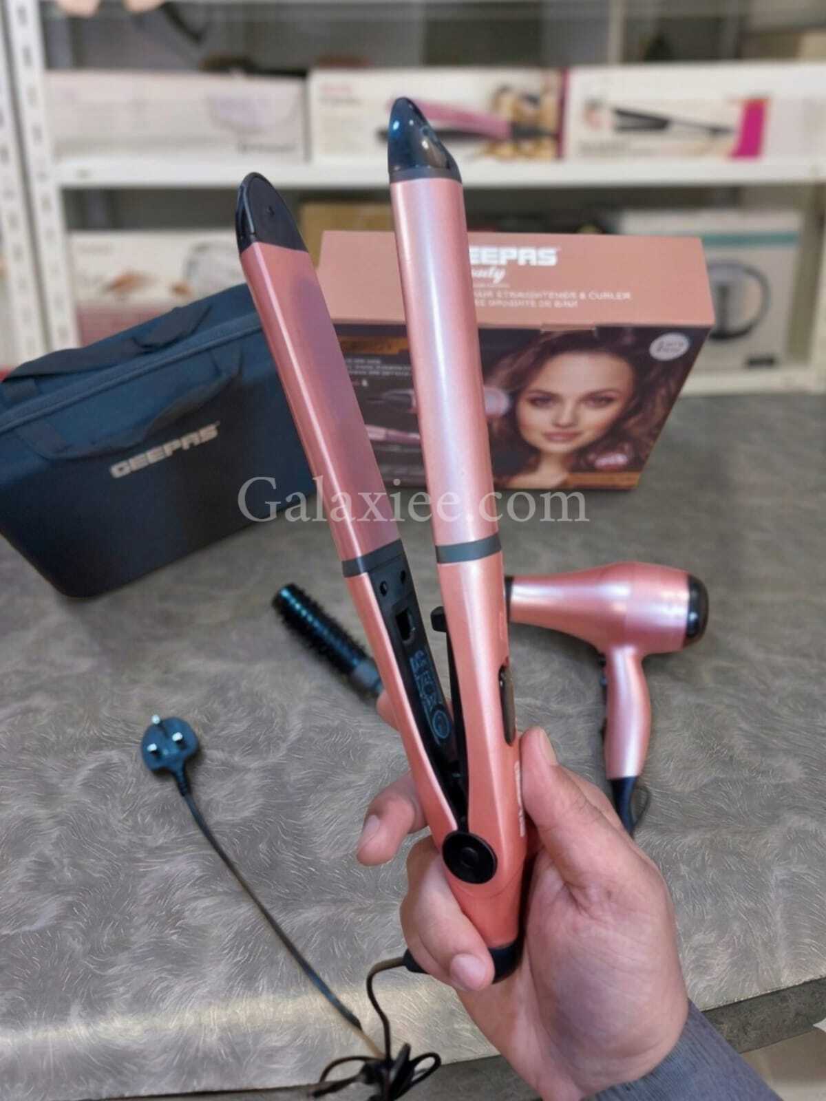 Geepas GHF86054 4-in-1 Hair Styler Dryer Straightener Kit Galaxiee