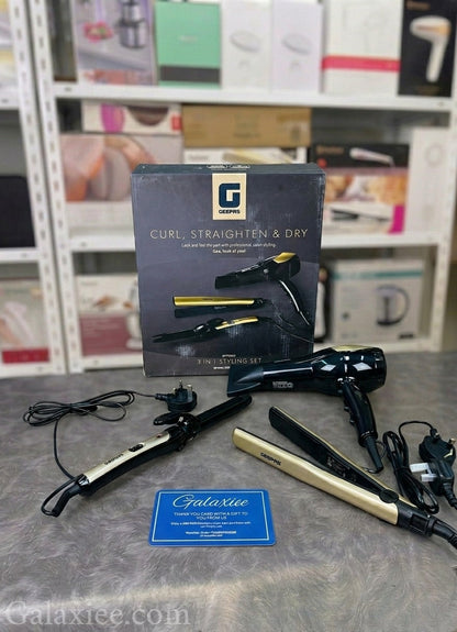 Geepas 3-in-1 hair styler dryer straightener curler - Pakistan | Galaxiee
