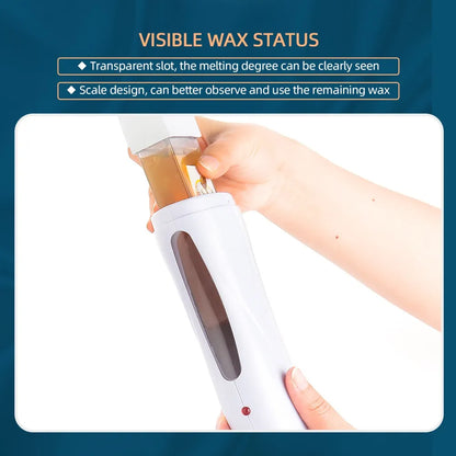 3-in-1 Depilatory Wax Heater & Roll-On Epilator – Full-Body Hair Removal for Smooth Skin