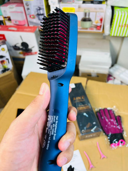GlossyGlow 2-in-1 Ionic Hair Brush – Straighten & Style Instantly! - Buy Online Pakistan | Galaxiee.com